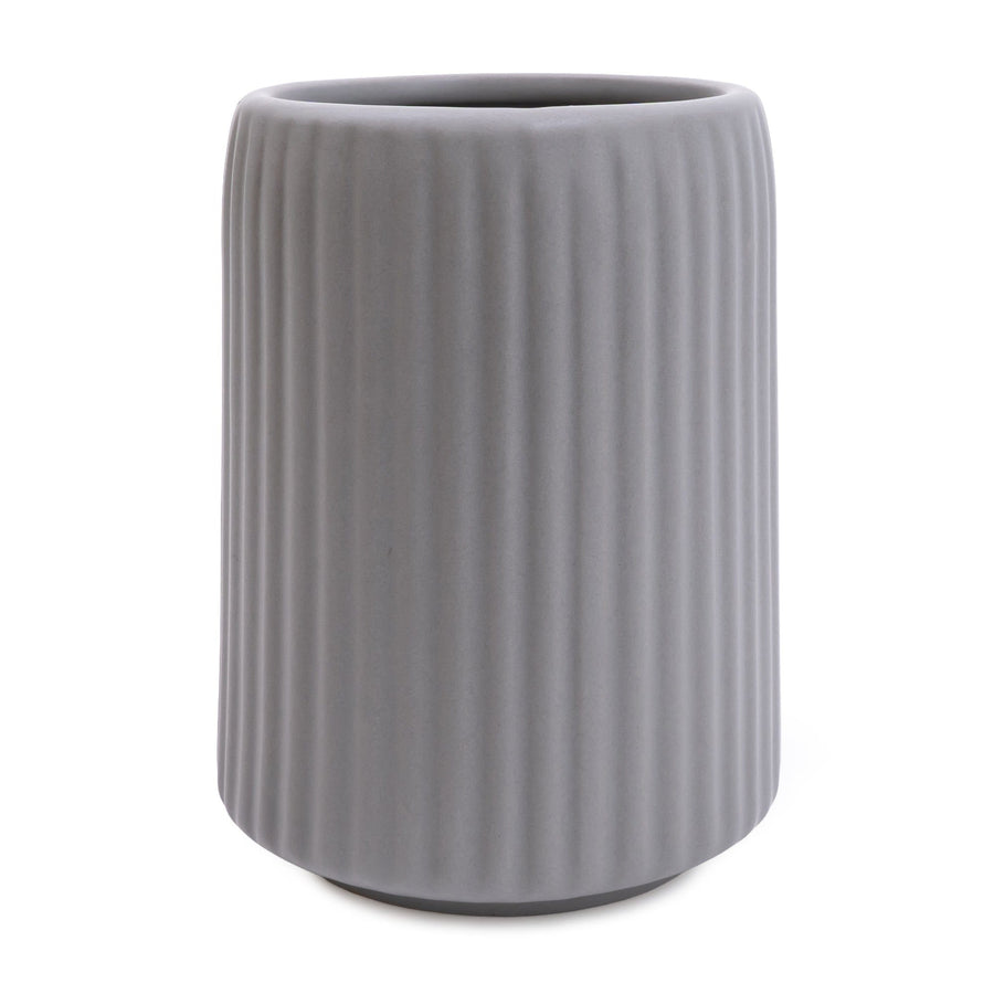 Matt Grey Ridged Tumbler