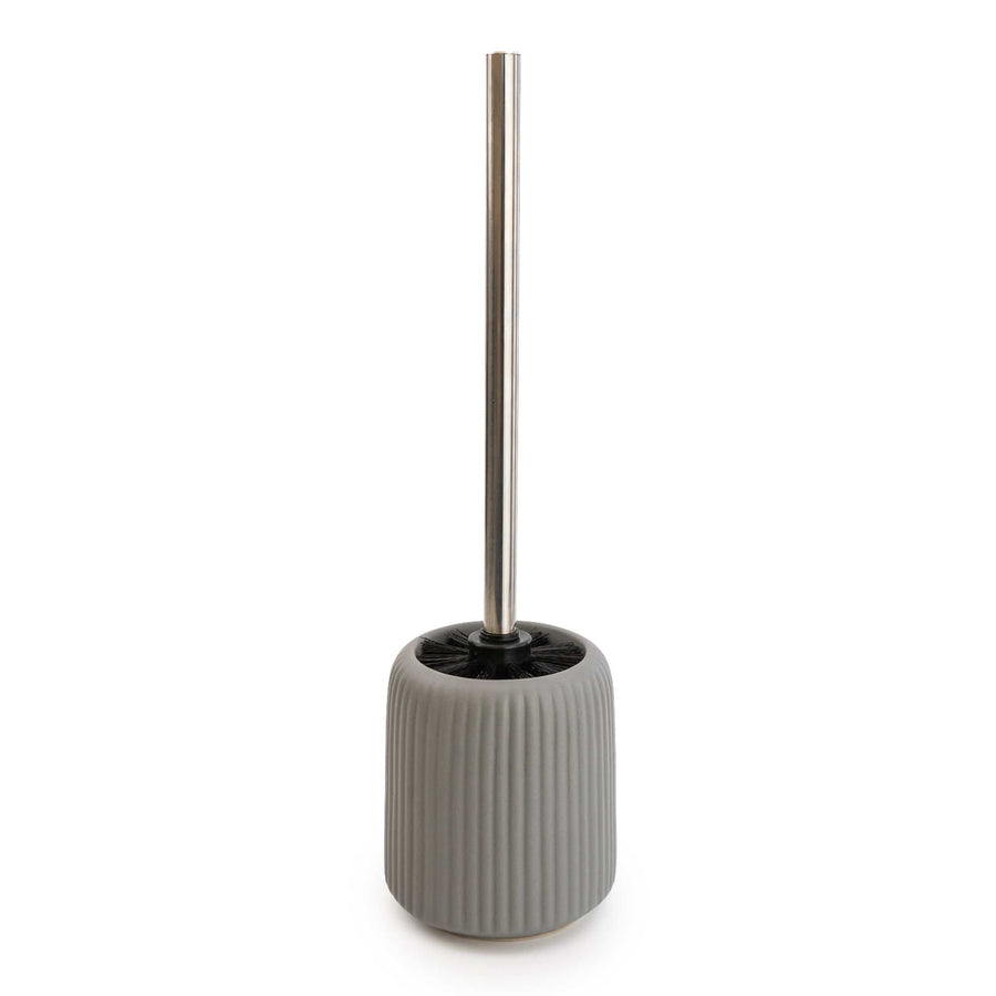 Matt Grey Ridged Toilet Brush Holder