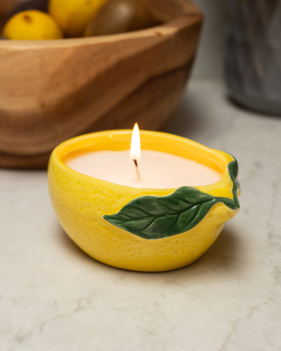 Ceramic Lemon Candle