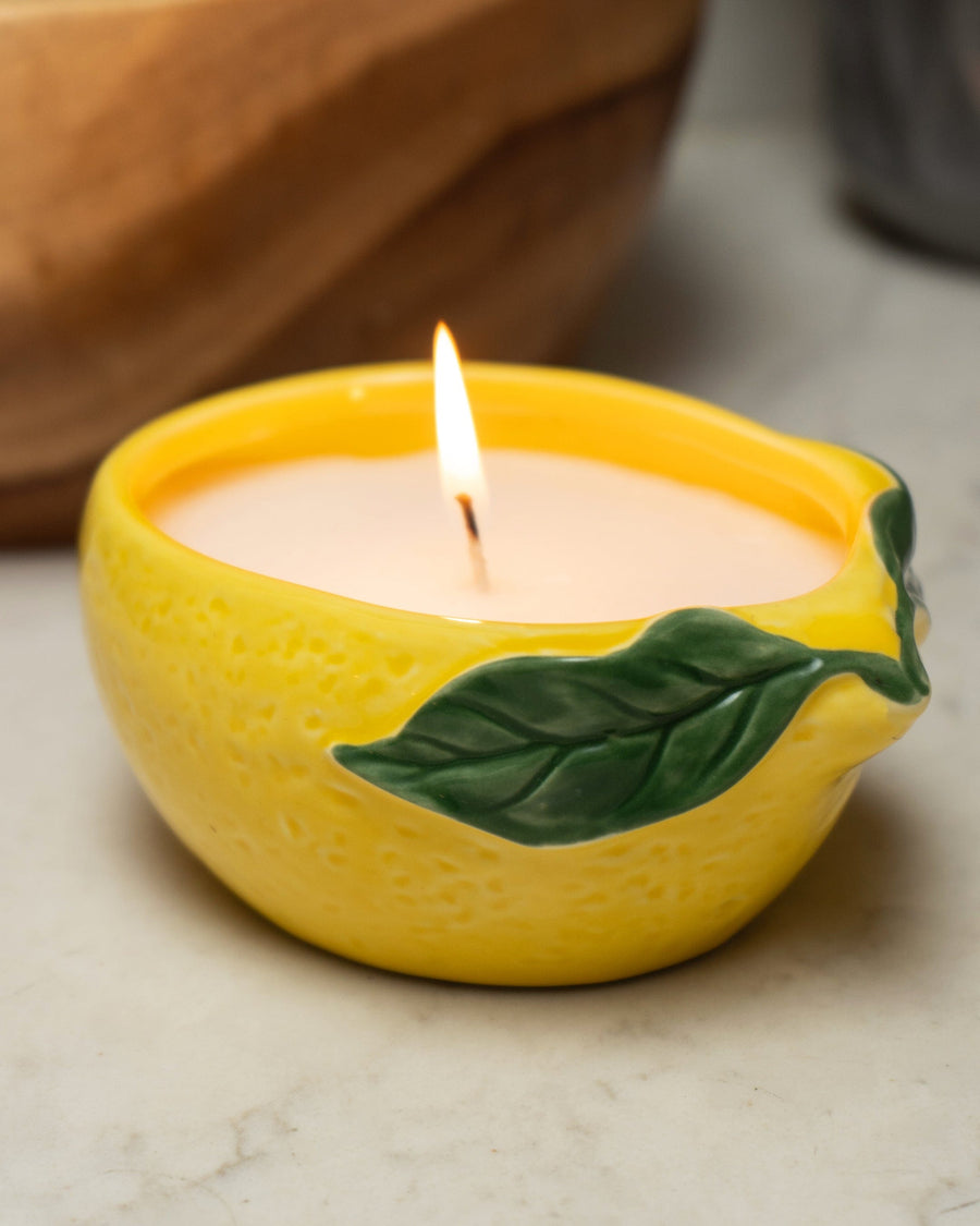 Ceramic Lemon Candle