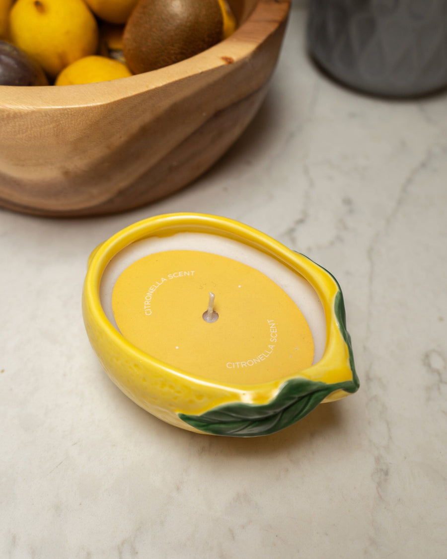 Ceramic Lemon Candle