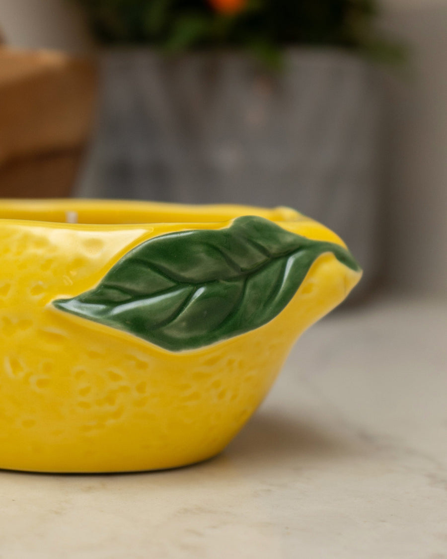 Ceramic Lemon Candle
