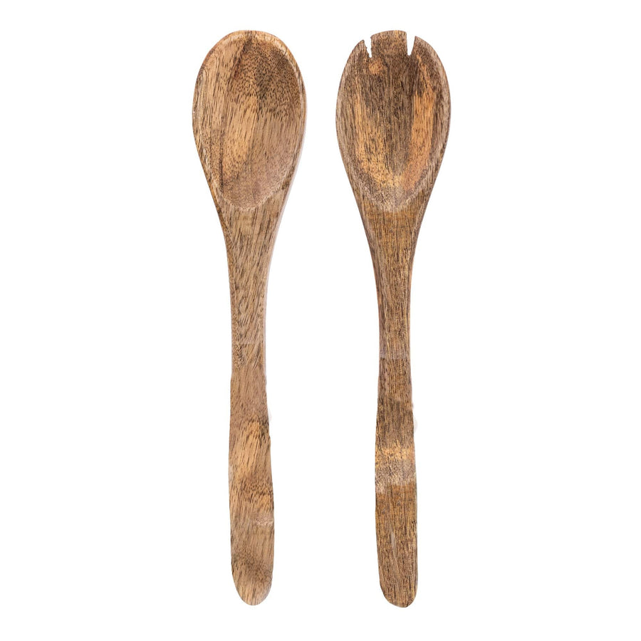Set of 2 Mango Wood Fork/Spoon Set