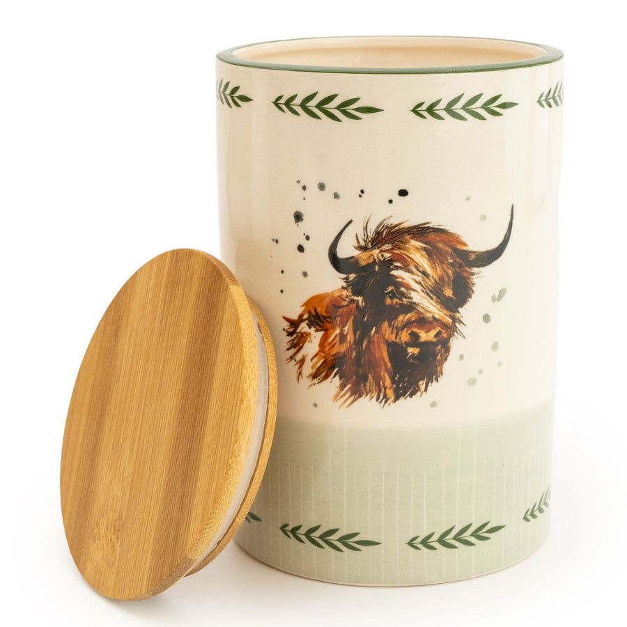 Highland Cow Storage Jar