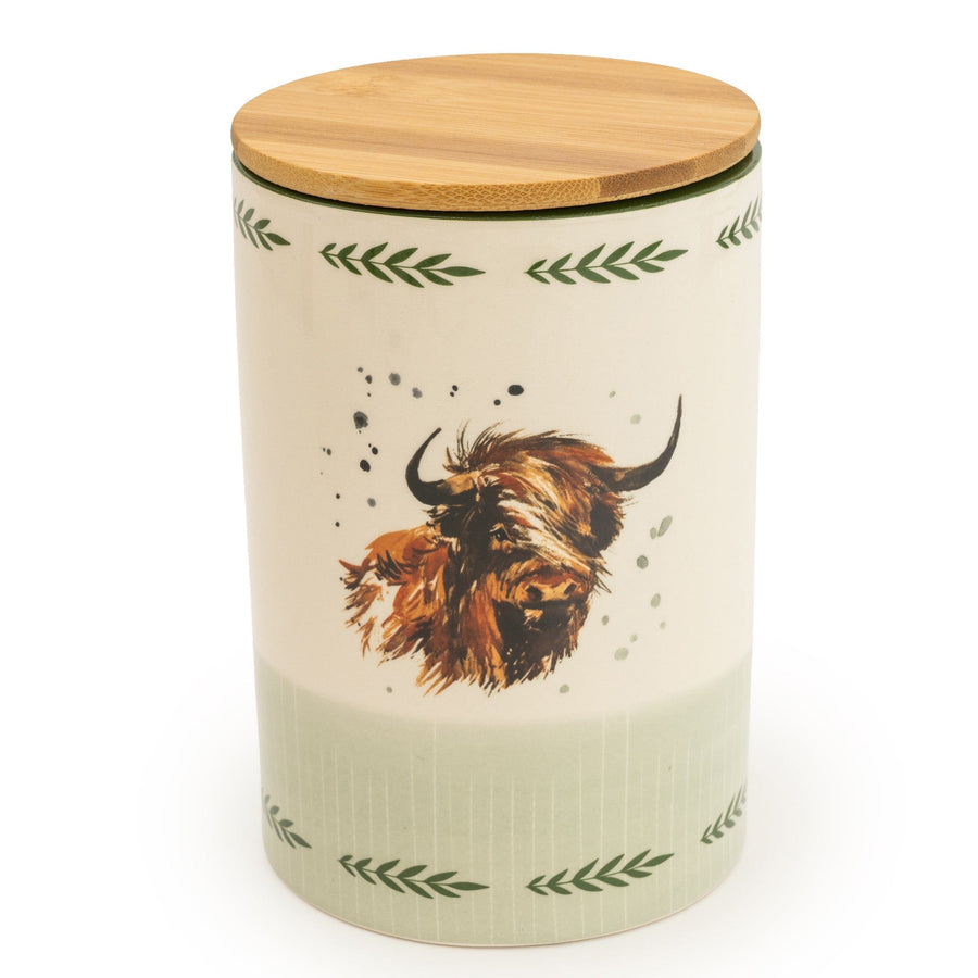 Highland Cow Storage Jar