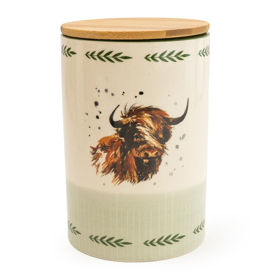 Highland Cow Storage Jar