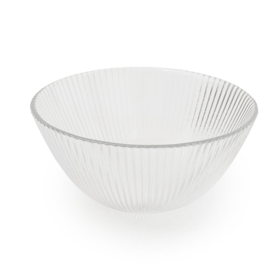 Small Clear Ridged Glass Bowl