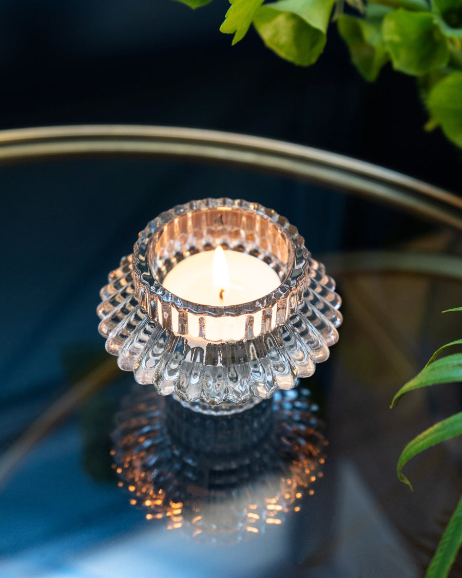 2 Way Clear Candleholder