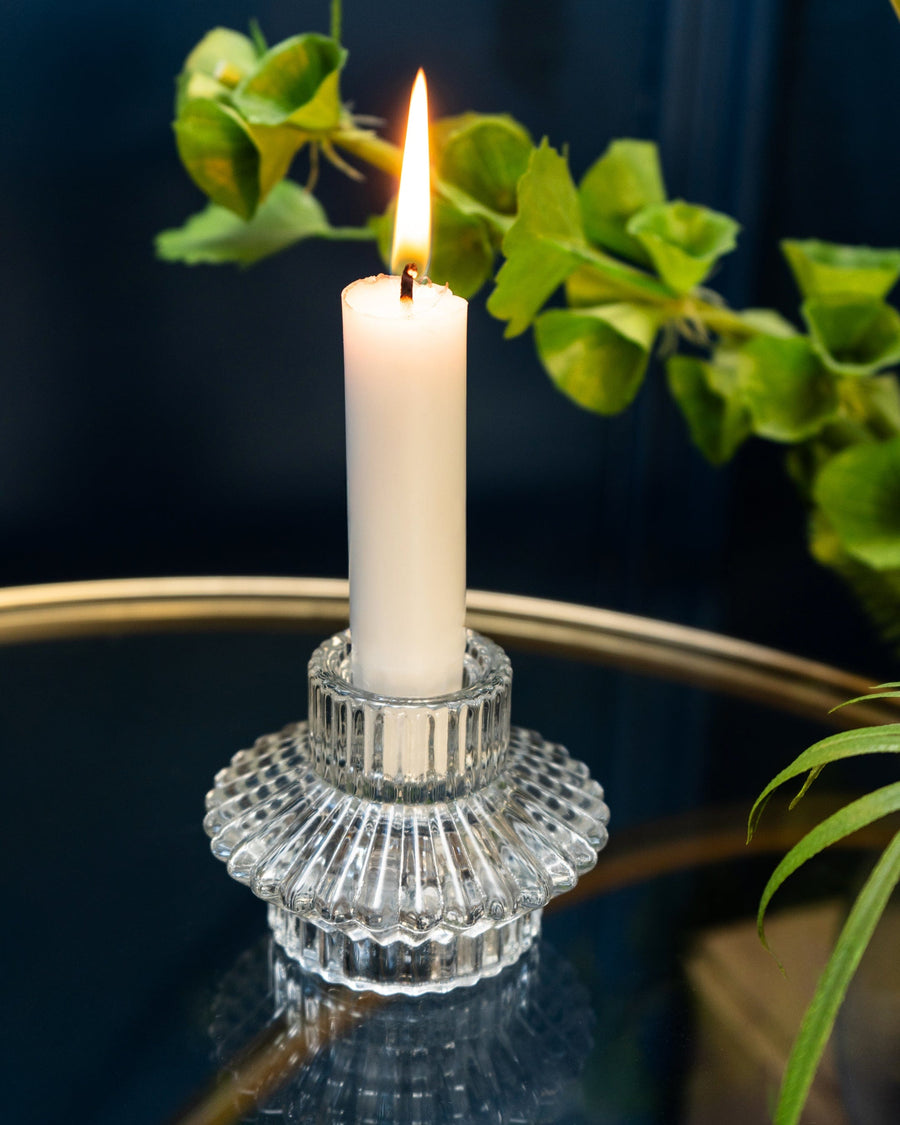 2 Way Clear Candleholder