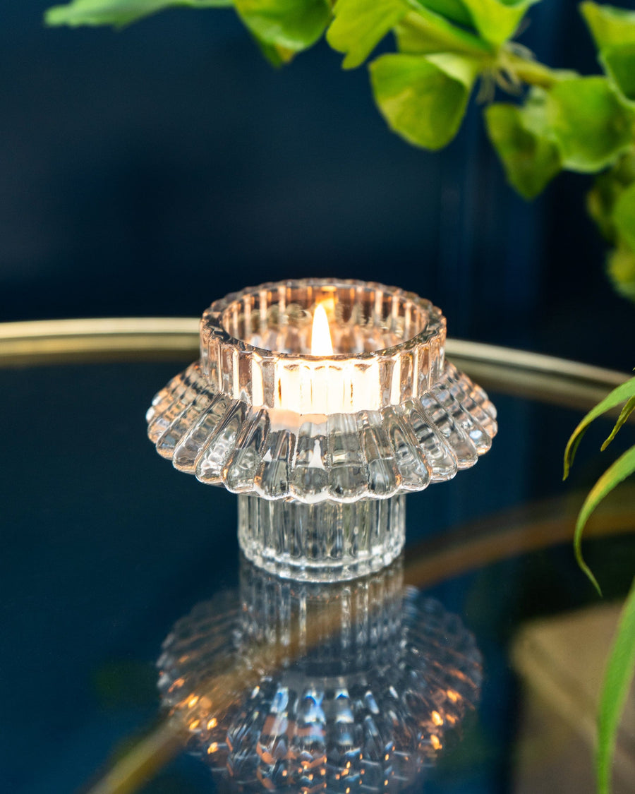 2 Way Clear Candleholder