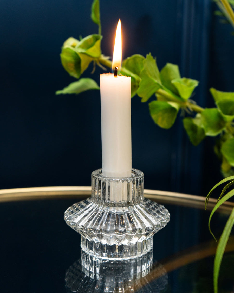 2 Way Clear Candleholder