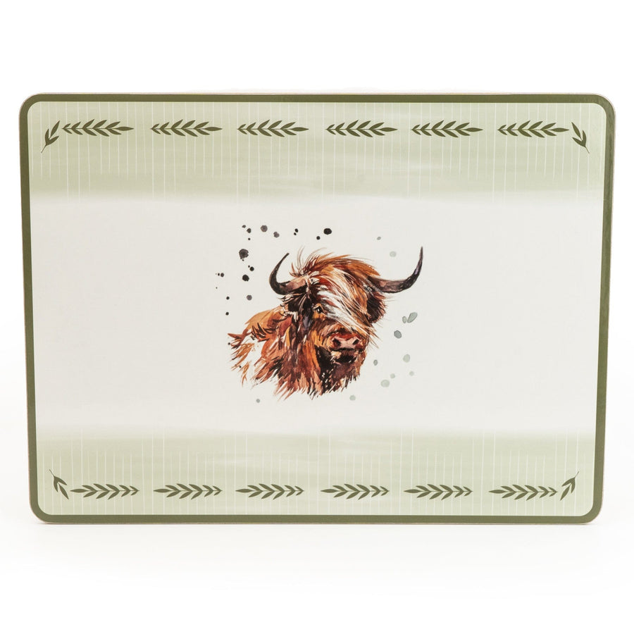 Set of 4 Highland Cow Placemats