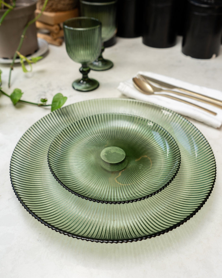 Small Green Glass Plate