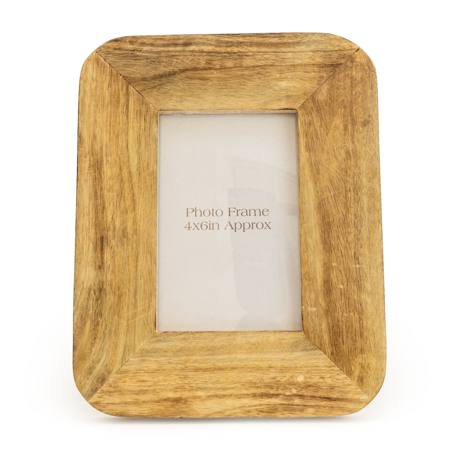 Rounded Mango Wood Photo Frame  4 x 6"