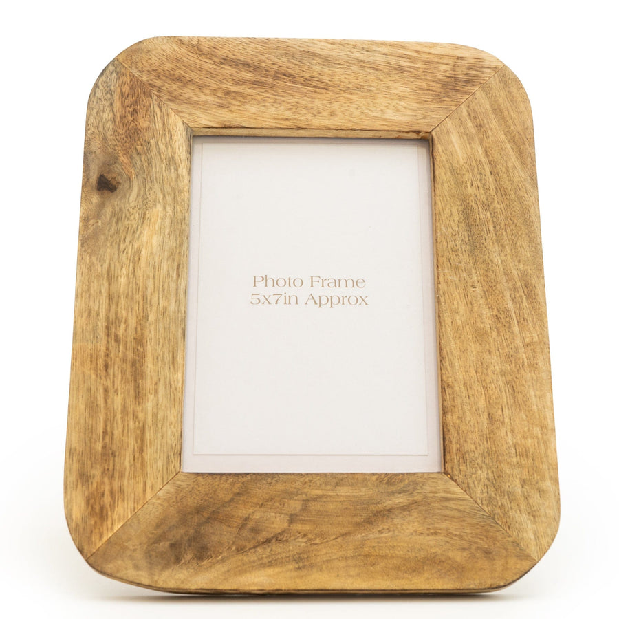 Rounded Mango Wood Photo Frame  5 x 7"