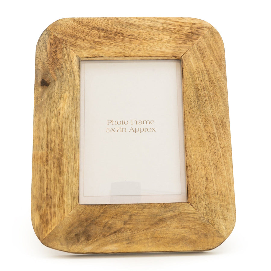 Rounded Mango Wood Photo Frame  5 x 7"