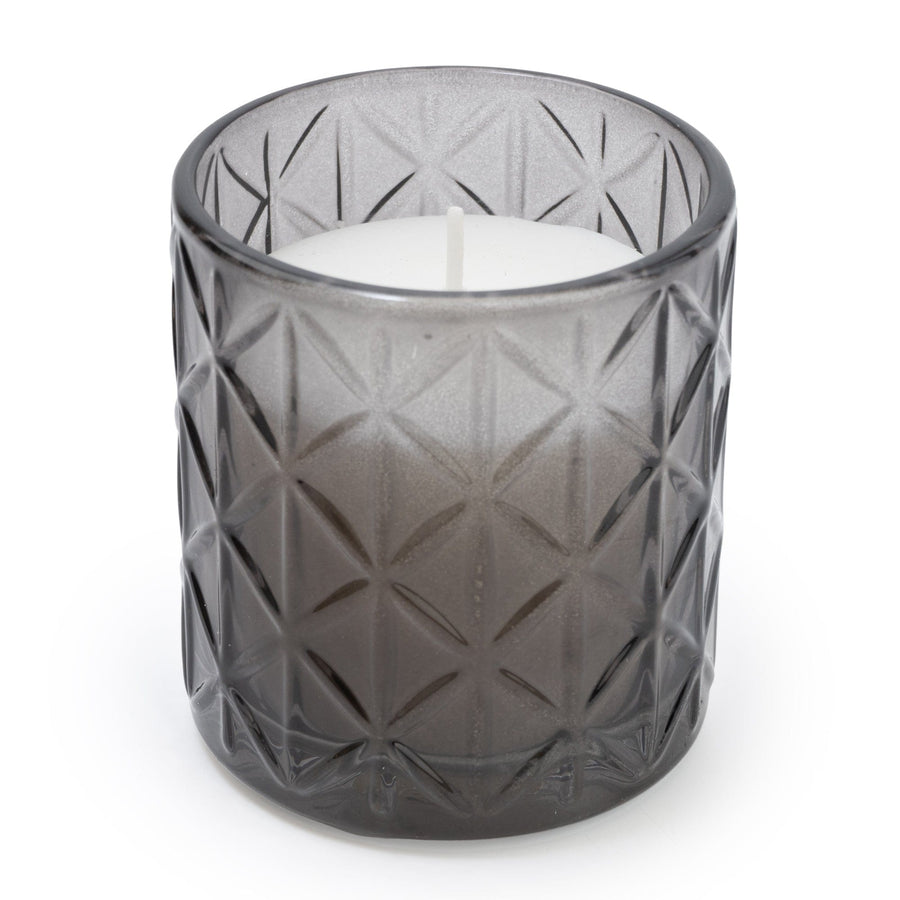 Smokey Black Small Diamond Glass Candle