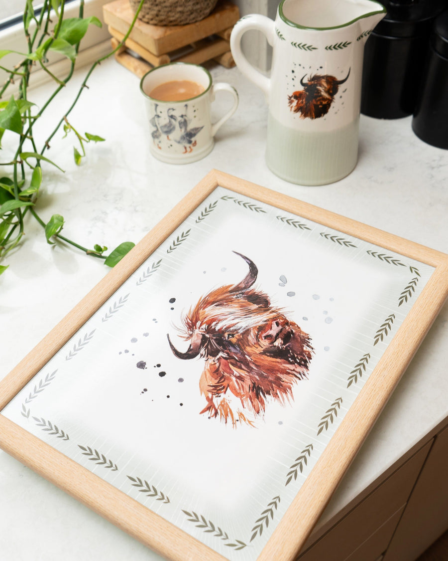 Highland Cow Lap Tray