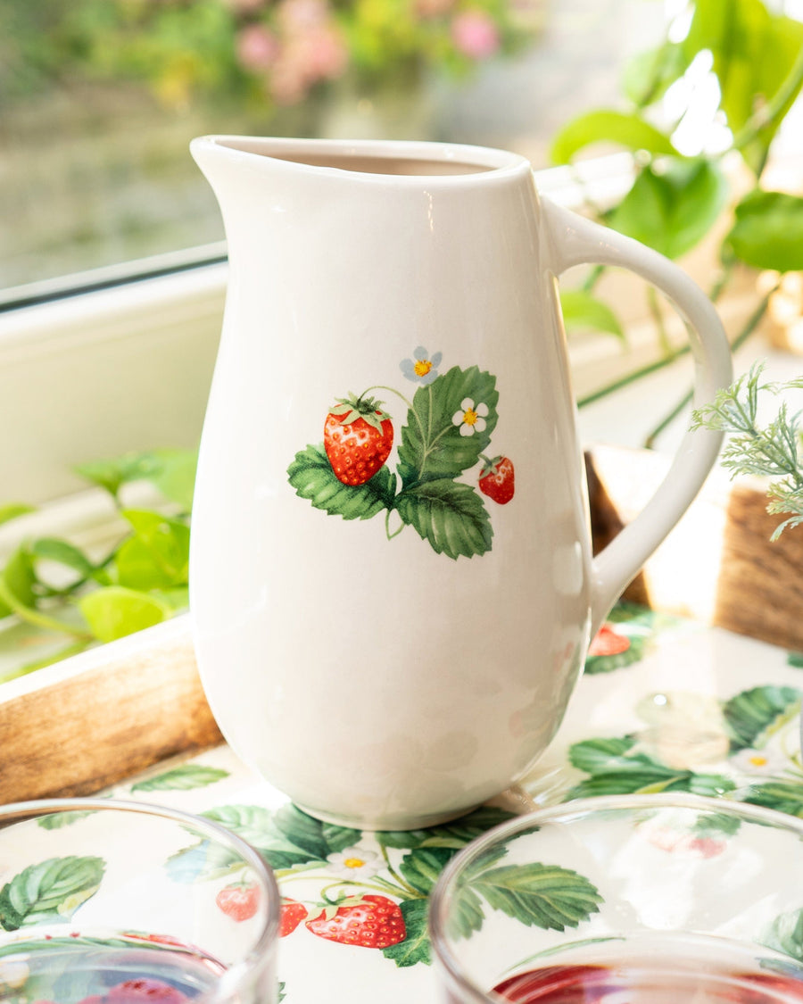 Strawberry Patch Ceramic Jug