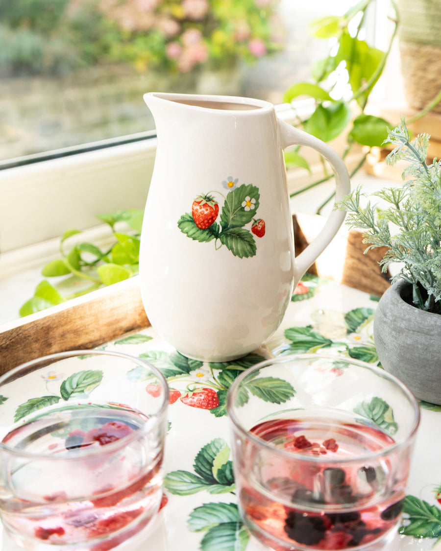 Strawberry Patch Ceramic Jug