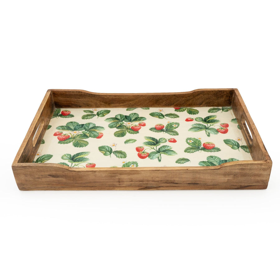 Strawberry Pattern Rectangular Serving Tray