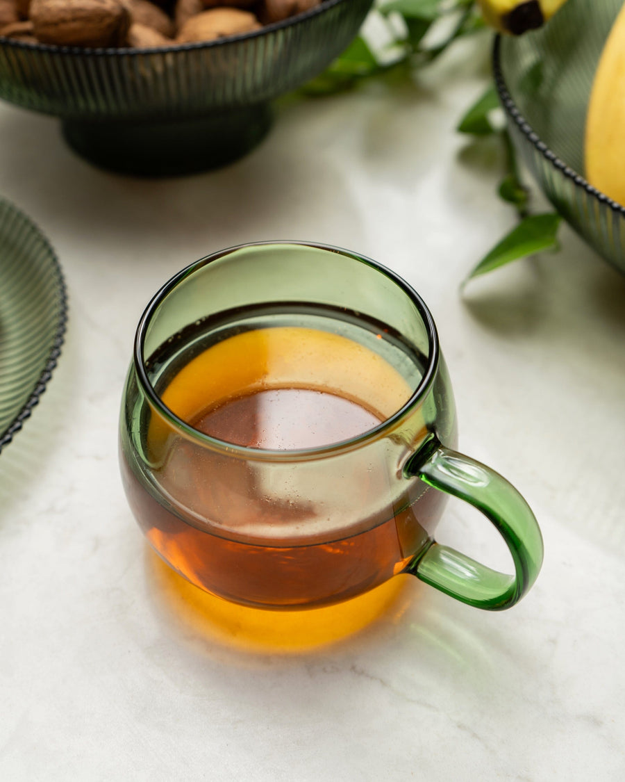 Green Glass Mug