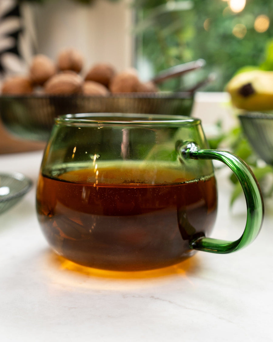 Green Glass Mug