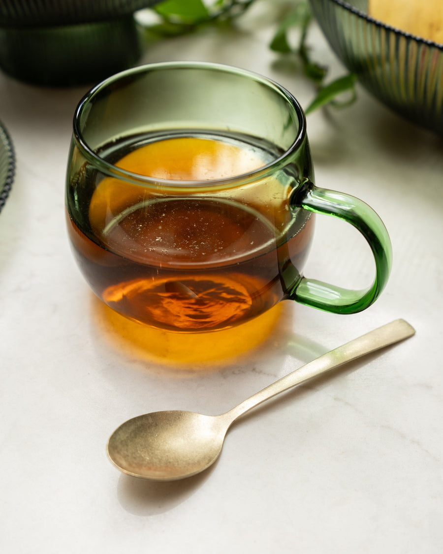 Green Glass Mug