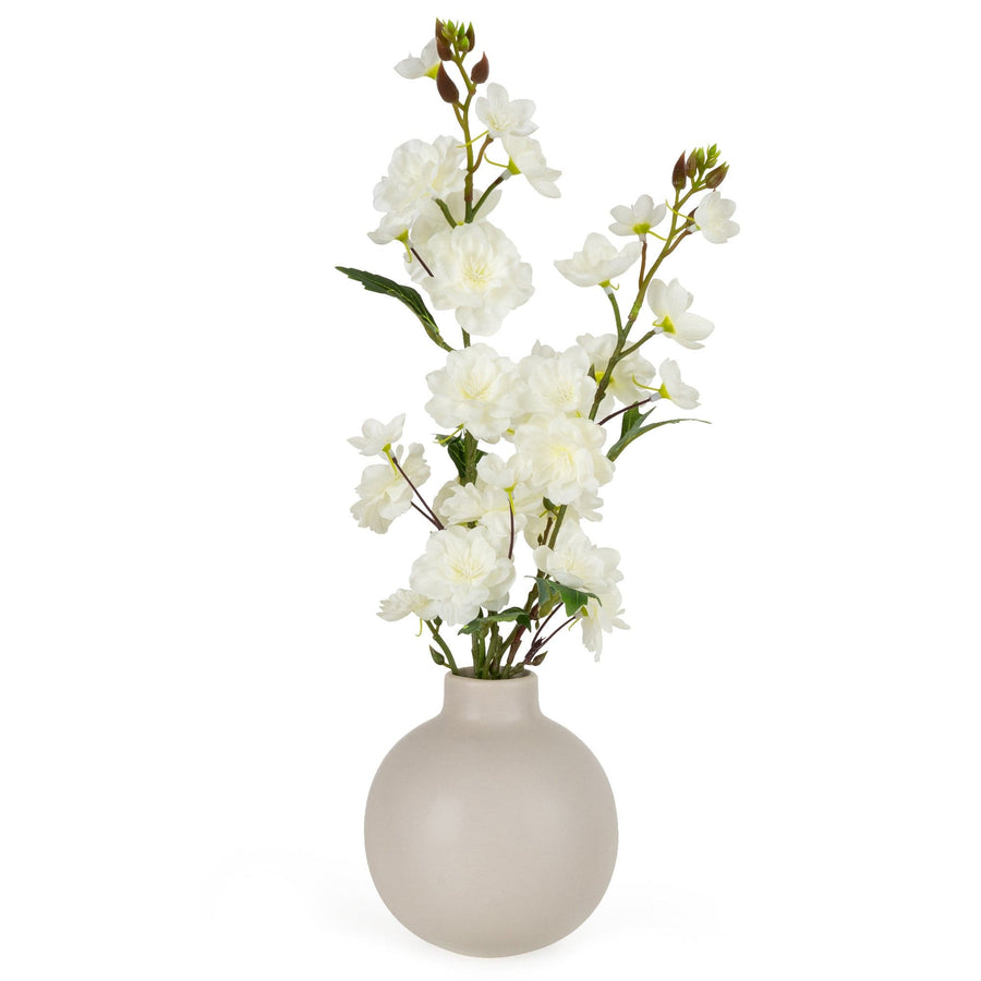 Artificial Blossom in Orb Vase