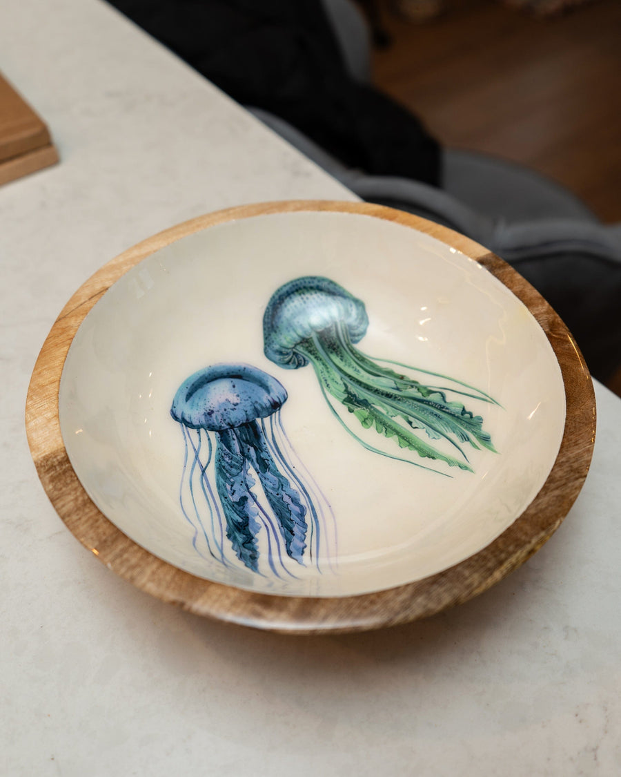 Jellyfish Large Mango Wood Bowl