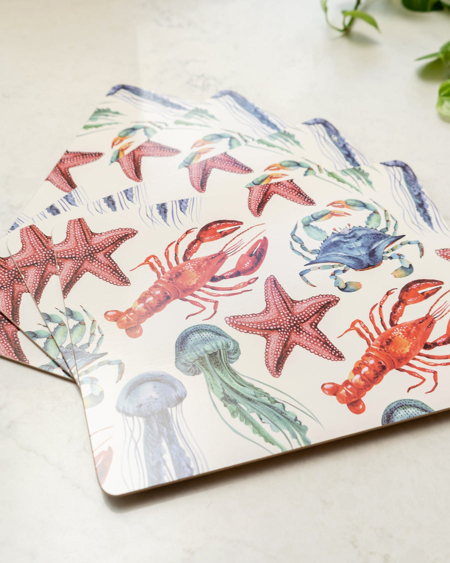 Set of 4 Sea Creatures Placemats