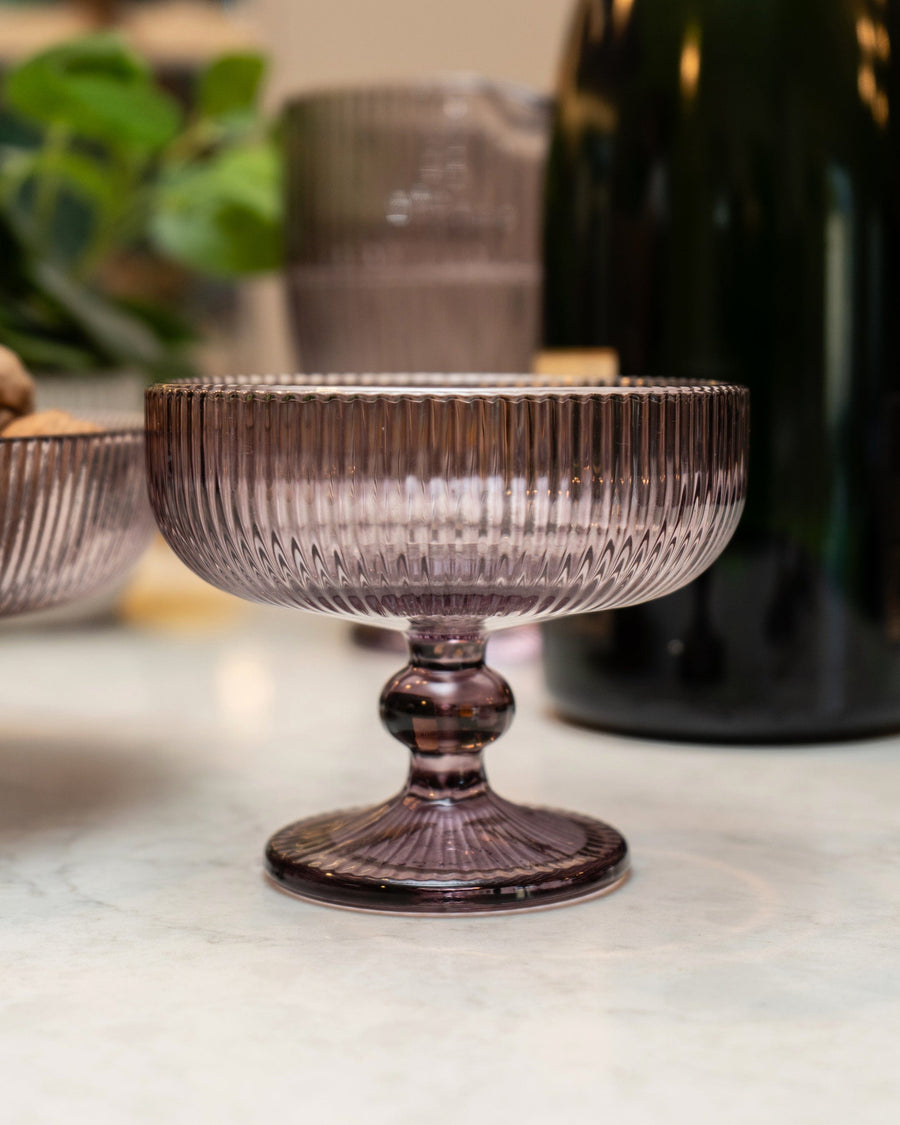 Stemmed Plum Champagne Saucer Glass