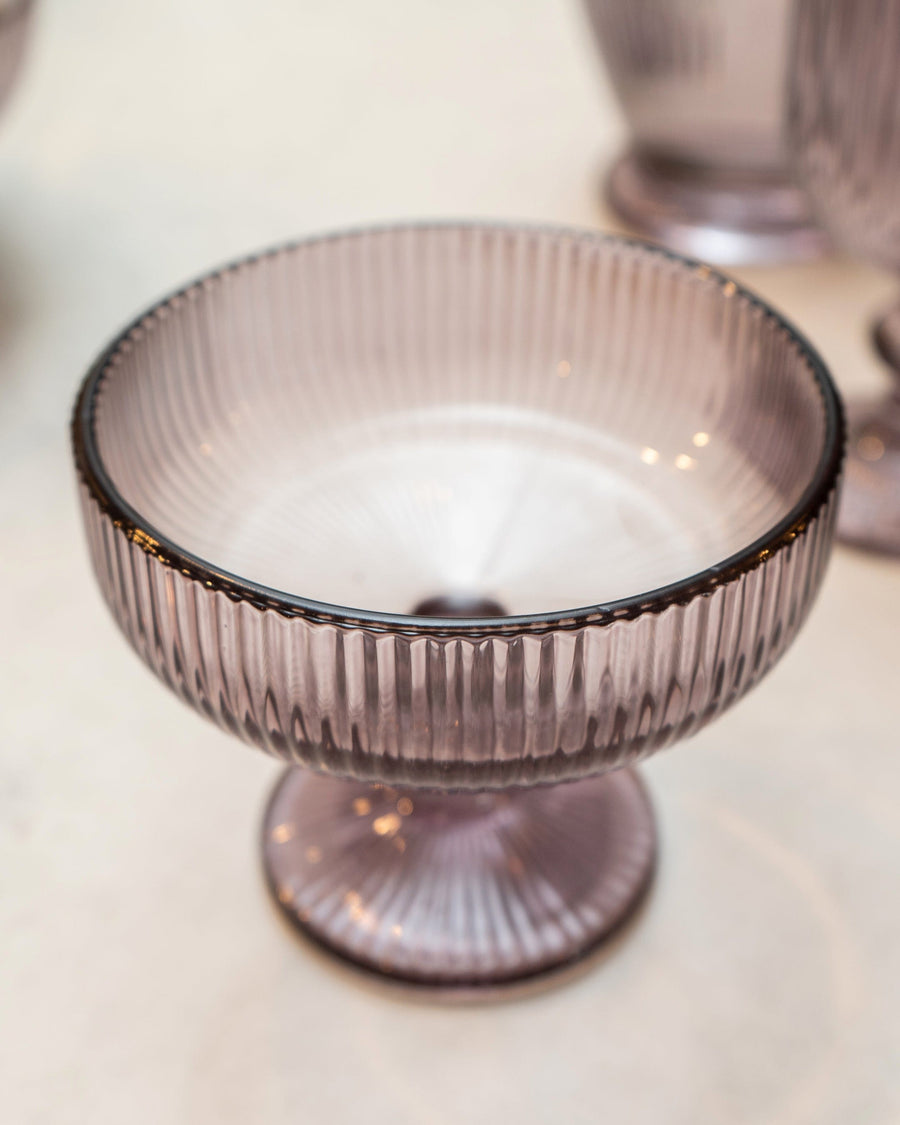 Stemmed Plum Champagne Saucer Glass