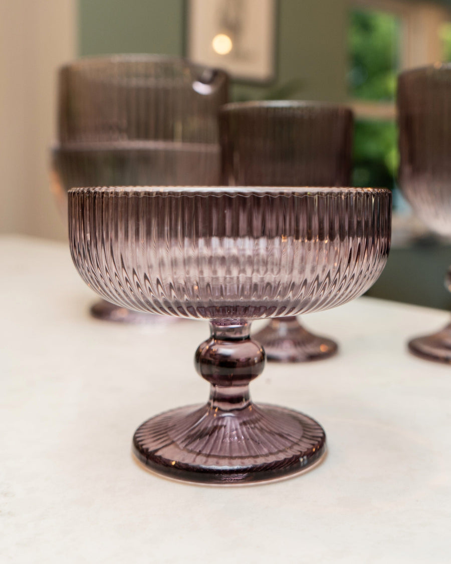 Stemmed Plum Champagne Saucer Glass