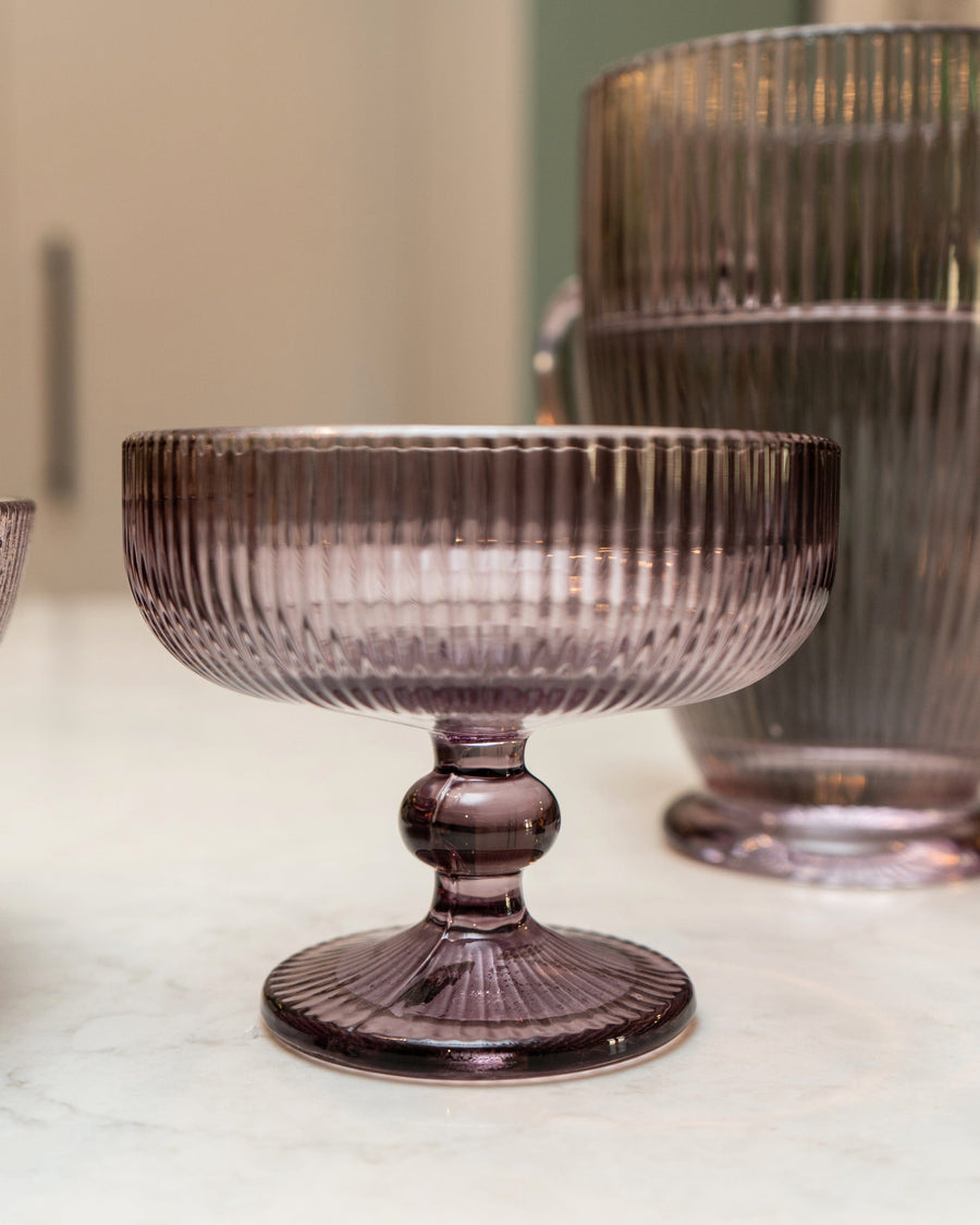 Stemmed Plum Champagne Saucer Glass