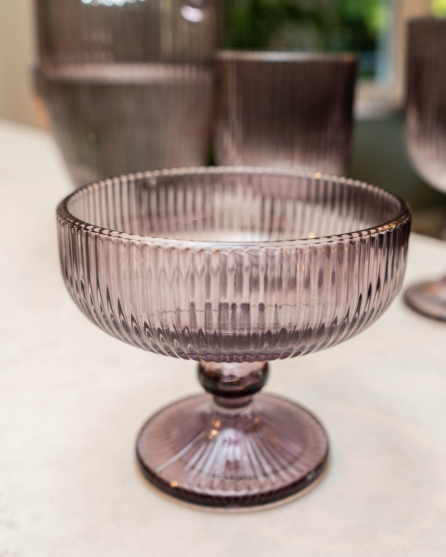 Stemmed Plum Champagne Saucer Glass