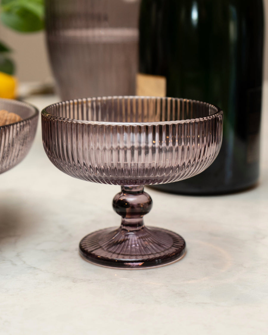 Stemmed Plum Champagne Saucer Glass