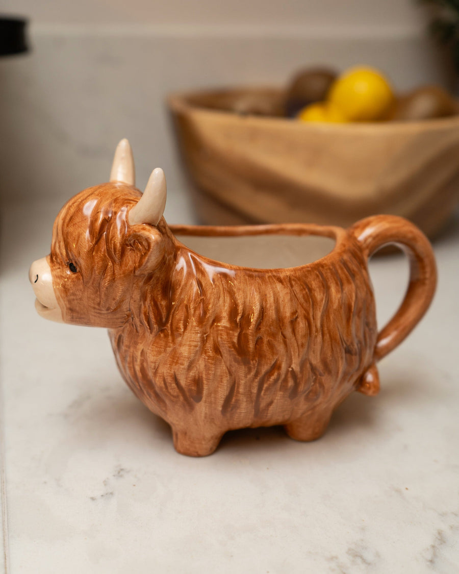 Highland Cow Ceramic Gravy Boat