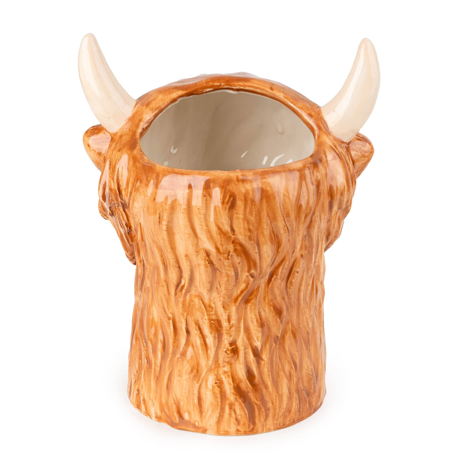 Highland Cow Ceramic Utensil Jar