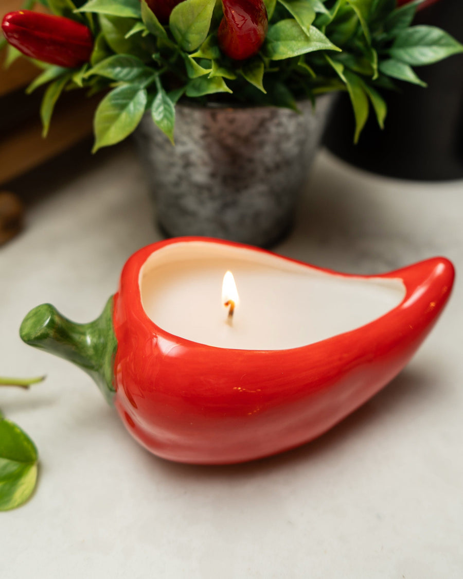 Chilli Shaped Candle Pot