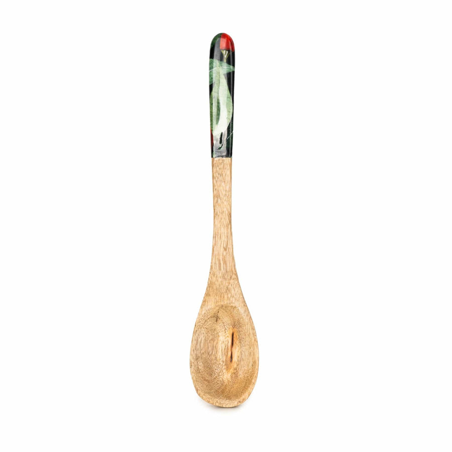 Chillies Mango Wood & Enamel Serving Spoon & Fork