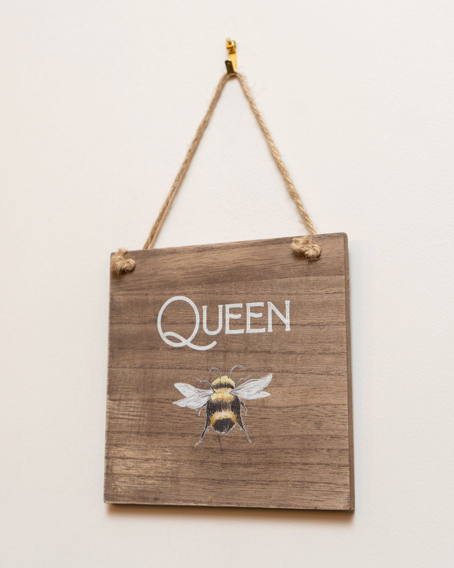 Queen Bee MDF Hanging Sign