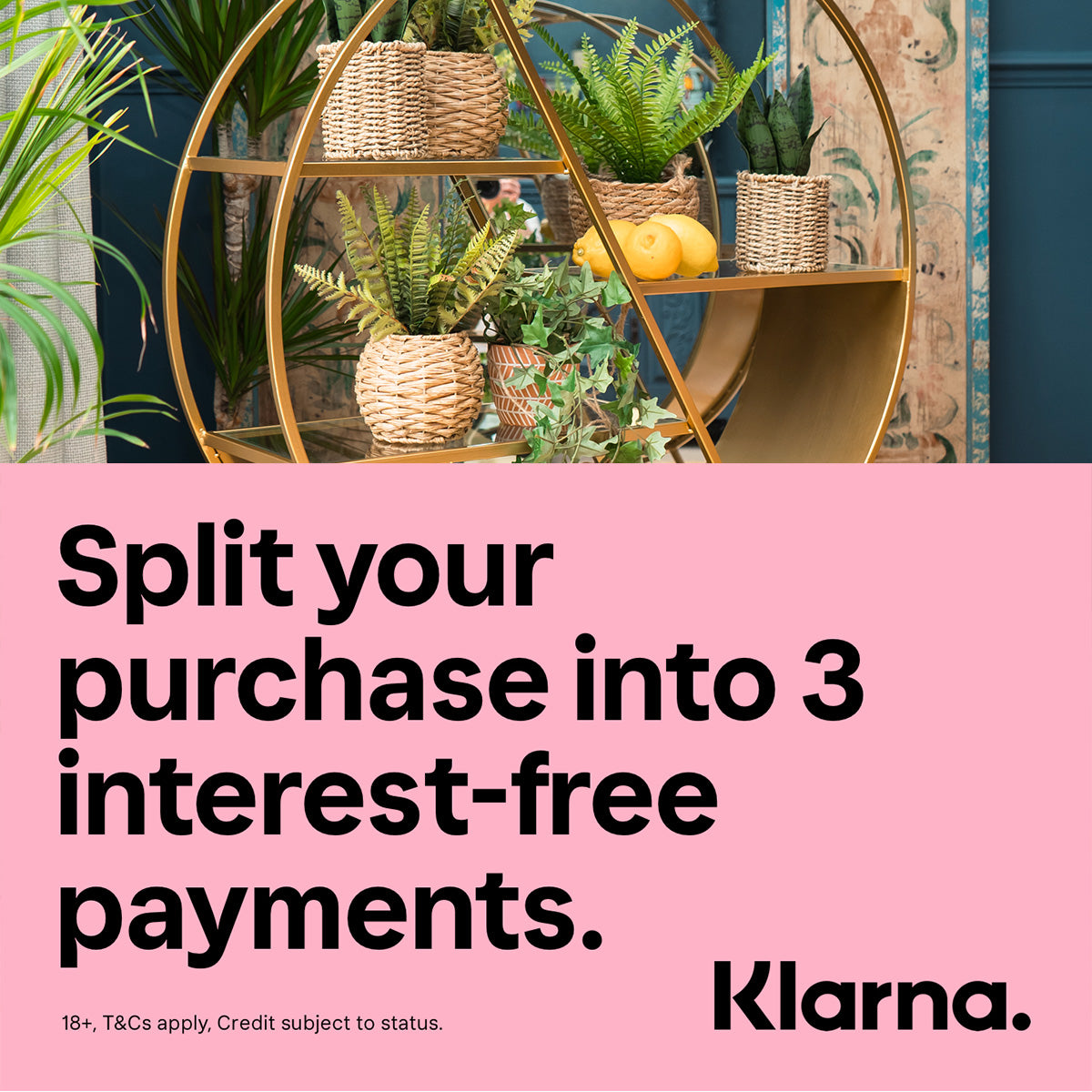 Split your purchase into 3 interest-free payments