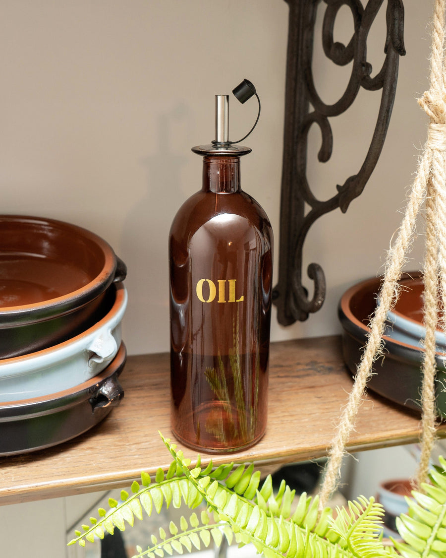 'Oil' Vintage Amber Pourer