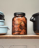 Tea Canister - Vintage Amber Glass Storage Jar