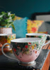 ESME Homeware Mugs Pink Chinoiserie - Set of 2 Footed Mug Pink and Gold