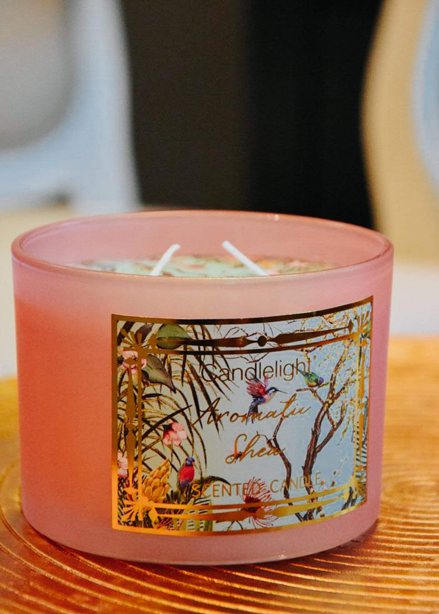 ESME Homeware Scented candles Ether Chinoiserie 2 Wick Candle Aromoatic Shea